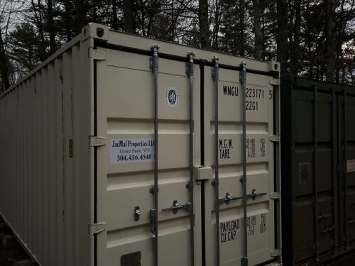 Portable Storage Container with JacMal signage smaller version