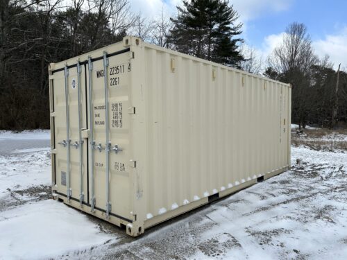 Portable Storage Container delivered by JacMal with snow on ground small version
